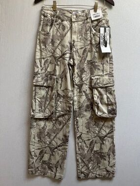 NWT Refuge Cargo Utility Wide Leg Pants Sz S Tall